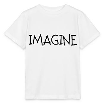 imagine saying font - Stanley/Stella MINI CREATOR Kids’ T-Shirt - white - Front - Maike (125cm)