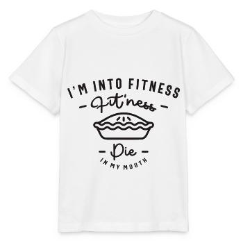 Je suis dans fitness Fit’ness Pie Dans Ma Bouche - T-shirt bio MINI CREATOR Stanley/Stella Enfant - blanc - Devant - Maike (125cm)