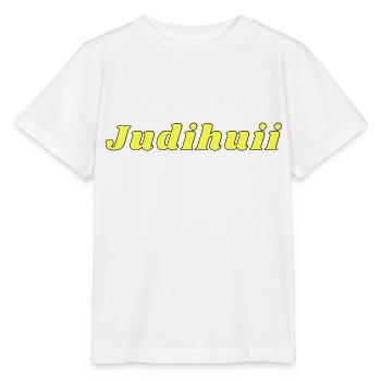 judihui Freudeschrei auf Schweizerdeutsch - Stanley/Stella Kinder T-Shirt MINI CREATOR  - Weiß - Vorne - Maike (125cm)