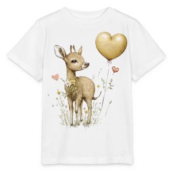 Niedlicher Rehbock - Stanley/Stella Kinder T-Shirt MINI CREATOR  - Weiß - Vorne - Maike (125cm)