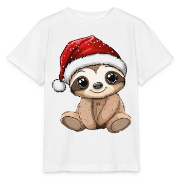 Sloth Christmas Cute Cute Christmassy - Stanley/Stella MINI CREATOR Kids’ T-Shirt - white - Front - Maike (125cm)