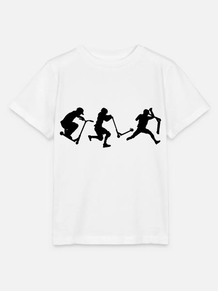 Tricks Stunts Stuntscooter Stunt Roller - Stanley/Stella Kinder T-Shirt MINI CREATOR - Weiß