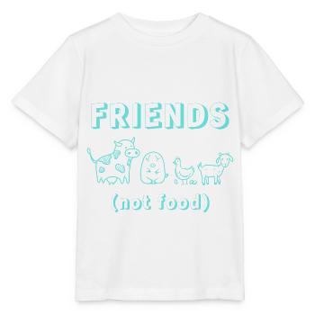 Végétalien Végétarien Amis Vache Cochon I Cadeau - T-shirt bio MINI CREATOR Stanley/Stella Enfant - blanc - Devant - Maike (125cm)