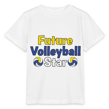 Future Volleyball Player Baby Boy Girl Kids - Stanley/Stella MINI CREATOR Kids’ T-Shirt - white - Front - Maike (125cm)