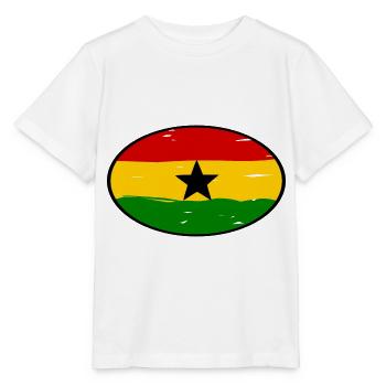 Ghana Aufkleber - Stanley/Stella Kinder T-Shirt MINI CREATOR  - Weiß - Vorne - Maike (125cm)