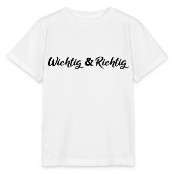 wichtig und richtig Black - Stanley/Stella Kinder T-Shirt MINI CREATOR  - Weiß - Vorne - Maike (125cm)