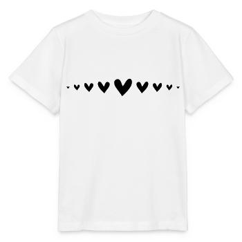 Hearts Line - Stanley/Stella MINI CREATOR Kids’ T-Shirt - white - Front - Maike (125cm)