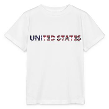 Drapeau United State - T-shirt bio MINI CREATOR Stanley/Stella Enfant - blanc - Devant - Maike (125cm)