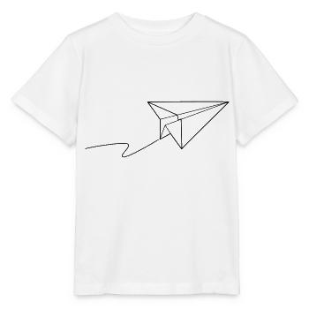 Paper plane - fly away - Stanley/Stella MINI CREATOR Kids’ T-Shirt - white - Front - Maike (125cm)