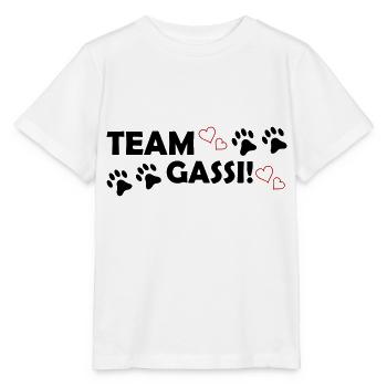 Team Gassi - Stanley/Stella Kinder T-Shirt MINI CREATOR  - Weiß - Vorne - Maike (125cm)