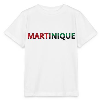 Martinique Flagge - Stanley/Stella Kinder T-Shirt MINI CREATOR  - Weiß - Vorne - Maike (125cm)