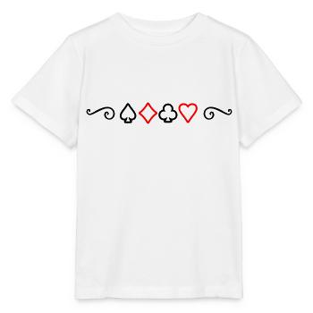 poker symbol - Stanley/Stella Kinder T-Shirt MINI CREATOR  - Weiß - Vorne - Maike (125cm)