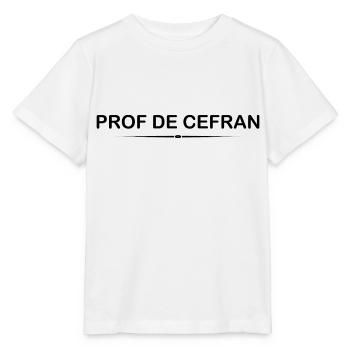 Prof de cefran - Prof de Français - T-shirt bio MINI CREATOR Stanley/Stella Enfant - blanc - Devant - Maike (125cm)