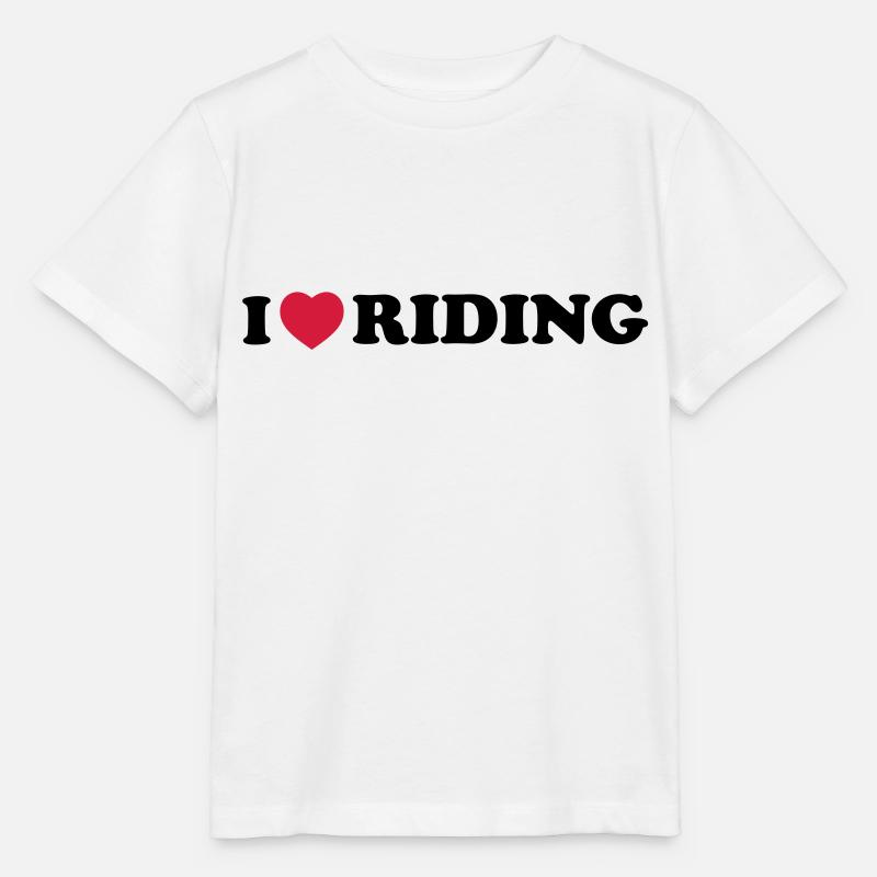 i love riding - Stanley/Stella MINI CREATOR Kids’ T-Shirt - white
