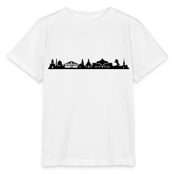 Dresde horizon à long - T-shirt bio MINI CREATOR Stanley/Stella Enfant - blanc - Devant - Maike (125cm)