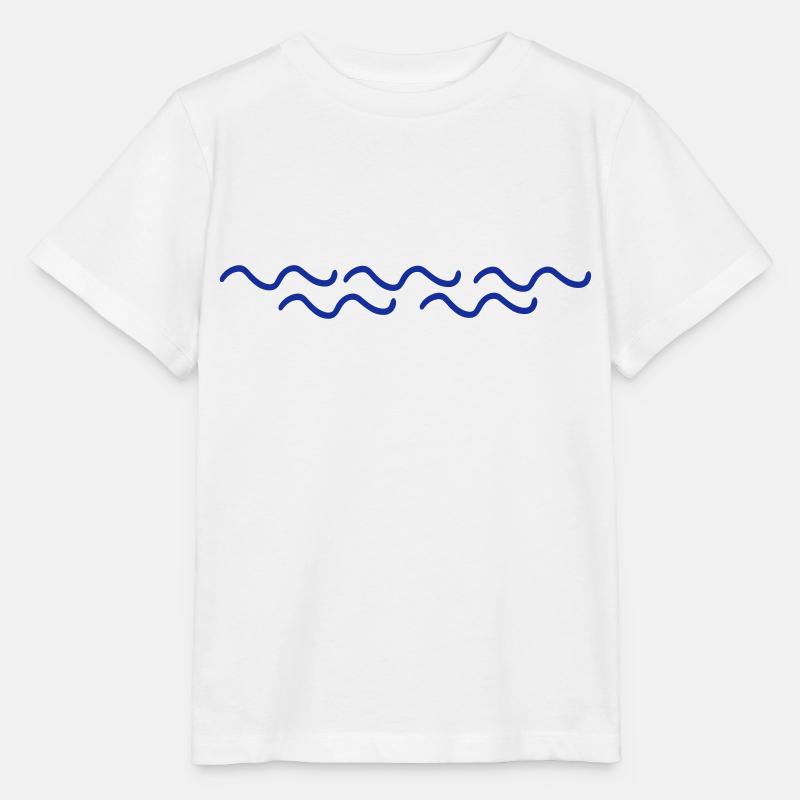 Wellen - Stanley/Stella Kinder T-Shirt MINI CREATOR  - Weiß