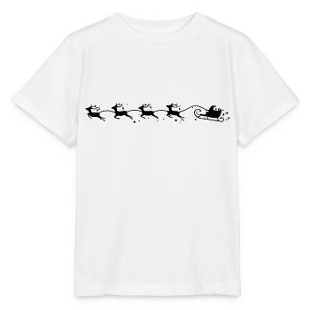 Weihnachten - Schlitten Elche - Stanley/Stella Kinder T-Shirt MINI CREATOR  - Weiß - Vorne - Maike (125cm)