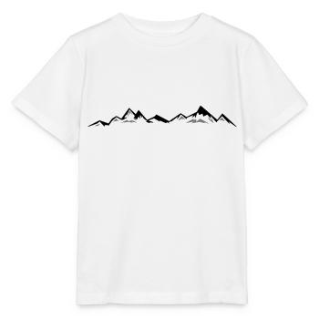 BERGE Gebirge Landschaft Silhouette Panorama - Stanley/Stella Kinder T-Shirt MINI CREATOR  - Weiß - Vorne - Maike (125cm)