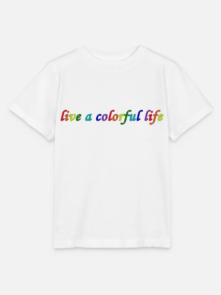Lebe ein buntes Leben - Stanley/Stella Kinder T-Shirt MINI CREATOR - Weiß