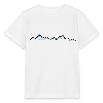 BERGE Gebirge Landschaft Silhouette Panorama - Stanley/Stella Kinder T-Shirt MINI CREATOR  - Weiß - Vorne - Maike (125cm)
