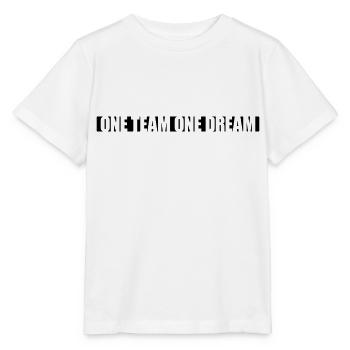 Slogan Une équipe - T-shirt bio MINI CREATOR Stanley/Stella Enfant - blanc - Devant - Maike (125cm)