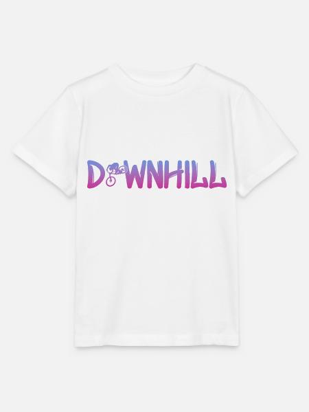 Downhill mit Biker - Stanley/Stella Kinder T-Shirt MINI CREATOR - Weiß
