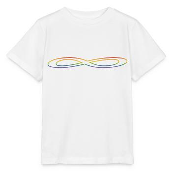 Regenbogen Unendlichkeit - Stanley/Stella Kinder T-Shirt MINI CREATOR  - Weiß - Vorne - Maike (125cm)
