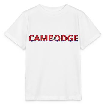 Drapeau Cambodge - T-shirt bio MINI CREATOR Stanley/Stella Enfant - blanc - Devant - Maike (125cm)