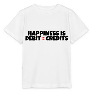 Happiness Is Debits Equals Credits 10 - Stanley/Stella MINI CREATOR Kids’ T-Shirt - white - Front - Maike (125cm)