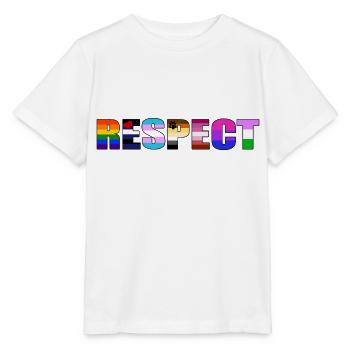 Respect - LGBTIQ Gay Pride Queer Coming Out - Stanley/Stella Kinder T-Shirt MINI CREATOR  - Weiß - Vorne - Maike (125cm)