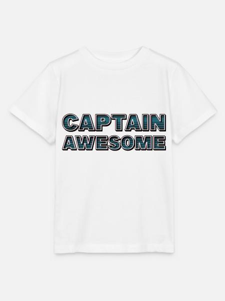 CAPTAIN AWESOME - Stanley/Stella Kinder T-Shirt MINI CREATOR  - Weiß