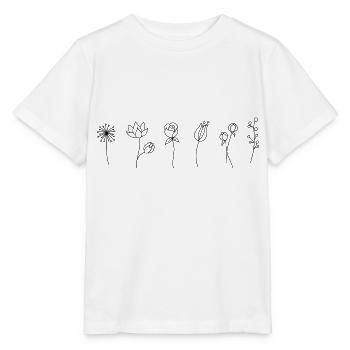 Lots of Flowers - Stanley/Stella Kinder T-Shirt MINI CREATOR  - Weiß - Vorne - Maike (125cm)