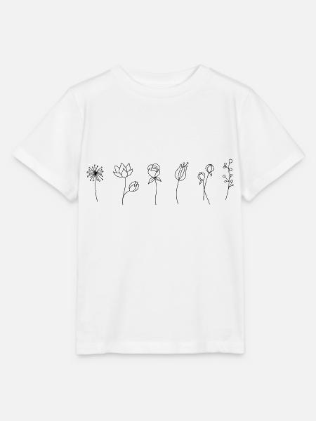 Lots of Flowers - Stanley/Stella Kinder T-Shirt MINI CREATOR - Weiß