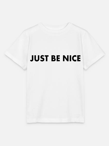 Just be nice - Stanley/Stella Kinder T-Shirt MINI CREATOR  - Weiß