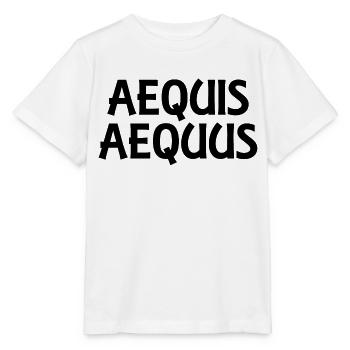 Aequis Aequus - Den Rechten recht - black - Stanley/Stella Kinder T-Shirt MINI CREATOR  - Weiß - Vorne - Maike (125cm)