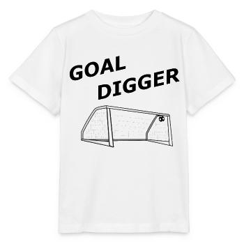 Creuseur de but - T-shirt bio MINI CREATOR Stanley/Stella Enfant - blanc - Devant - Maike (125cm)