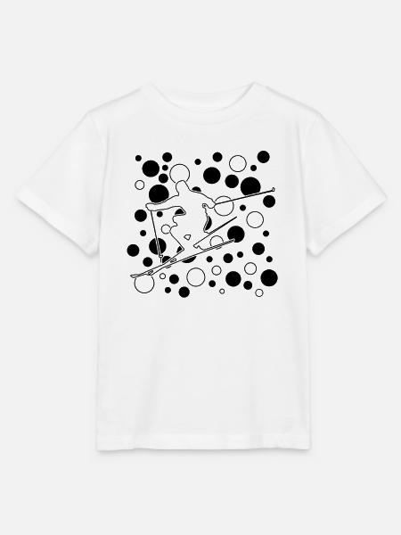 Skiing Ski - Stanley/Stella Kinder T-Shirt MINI CREATOR - Weiß