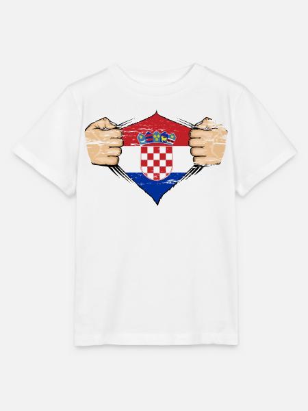 Kroatien Flagge Design used - Stanley/Stella Kinder T-Shirt MINI CREATOR - Weiß
