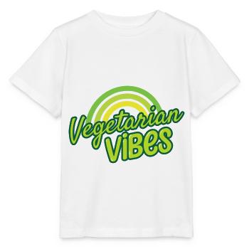 Vegan Vegetarian Vegetable Vintage I Gift - Stanley/Stella MINI CREATOR Kids’ T-Shirt - white - Front - Maike (125cm)