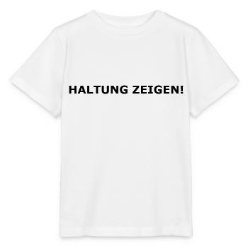 Haltung zeigen! - Stanley/Stella Kinder T-Shirt MINI CREATOR  - Weiß - Vorne - Maike (125cm)