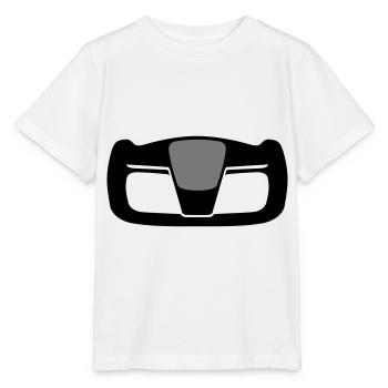Tesla Yoke Lenkrad Model S X Plaid + Jet - Stanley/Stella Kinder T-Shirt MINI CREATOR  - Weiß - Vorne - Maike (125cm)