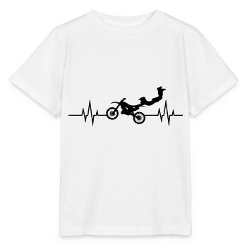 Heartbeat - Heartbeat - Motocross - Motorcycle - Stanley/Stella MINI CREATOR Kids’ T-Shirt - white - Front - Maike (125cm)
