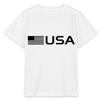 drapeau des Etats Unis - T-shirt bio MINI CREATOR Stanley/Stella Enfant - blanc - Devant - Maike (125cm)