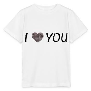 I Love You - Stanley/Stella Kinder T-Shirt MINI CREATOR  - Weiß - Vorne - Maike (125cm)
