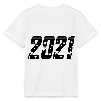 2021 beach palmen - Stanley/Stella MINI CREATOR Kids’ T-Shirt - white - Front - Maike (125cm)