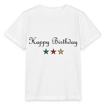 JAHRESTAG. ALLES GUTE ZUM GEBURTSTAG!. ALLES GUTE ZUM GEBURTSTAG!. - Stanley/Stella Kinder T-Shirt MINI CREATOR  - Weiß - Vorne - Maike (125cm)