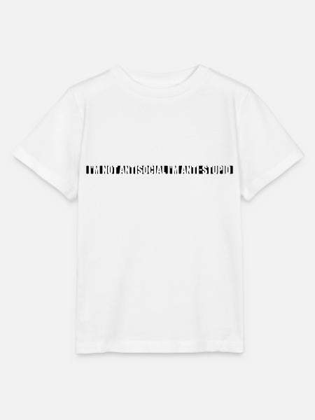 not antisocial anti stupid - Stanley/Stella Kinder T-Shirt MINI CREATOR - Weiß