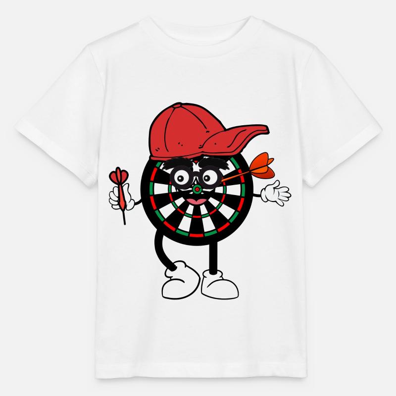Dartboard avec casquette et disque de bande dessinée fléchettes - T-shirt bio MINI CREATOR Stanley/Stella Enfant - blanc