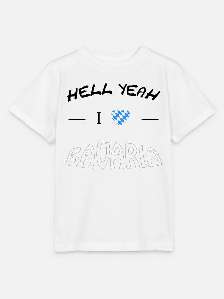 Hell Yeah i love Bavaria - Stanley/Stella Kinder T-Shirt MINI CREATOR - Weiß