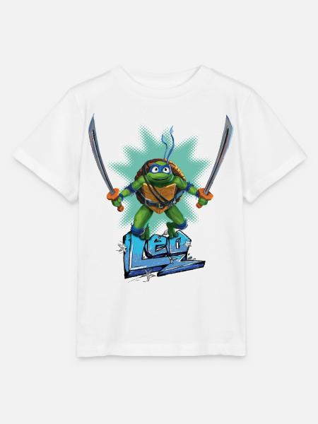 TMNT Mutant Mayhem Turtle Leo - Stanley/Stella Kinder T-Shirt MINI CREATOR - Weiß
